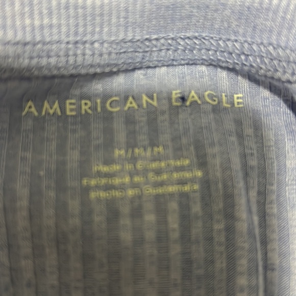 American Eagle Blue Oversized Ribbed Hi-Low Tunic Tee Size Medium - Picture 4 of 7